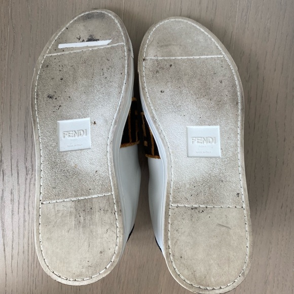 Fendi fur print slide on sneakers - Picture 4 of 8